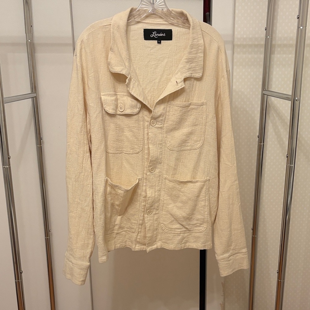 Men's Light Tan Shirt Jacket